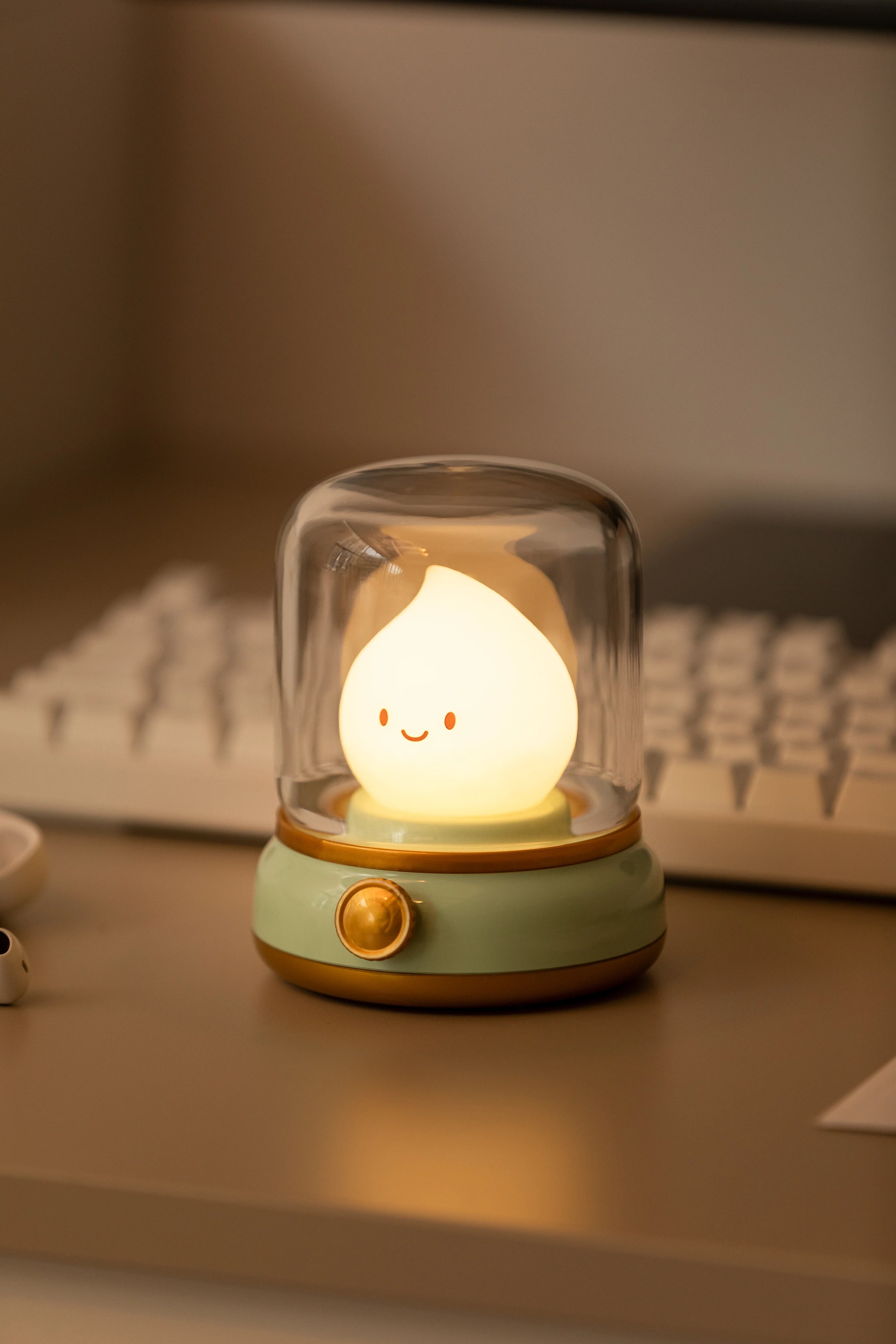 LED Flameless Candle White Noise Night Light Room Decor Lights USB Table Lamp Dimmable Bedside Lamp Camping Light Kids Xmas Gift