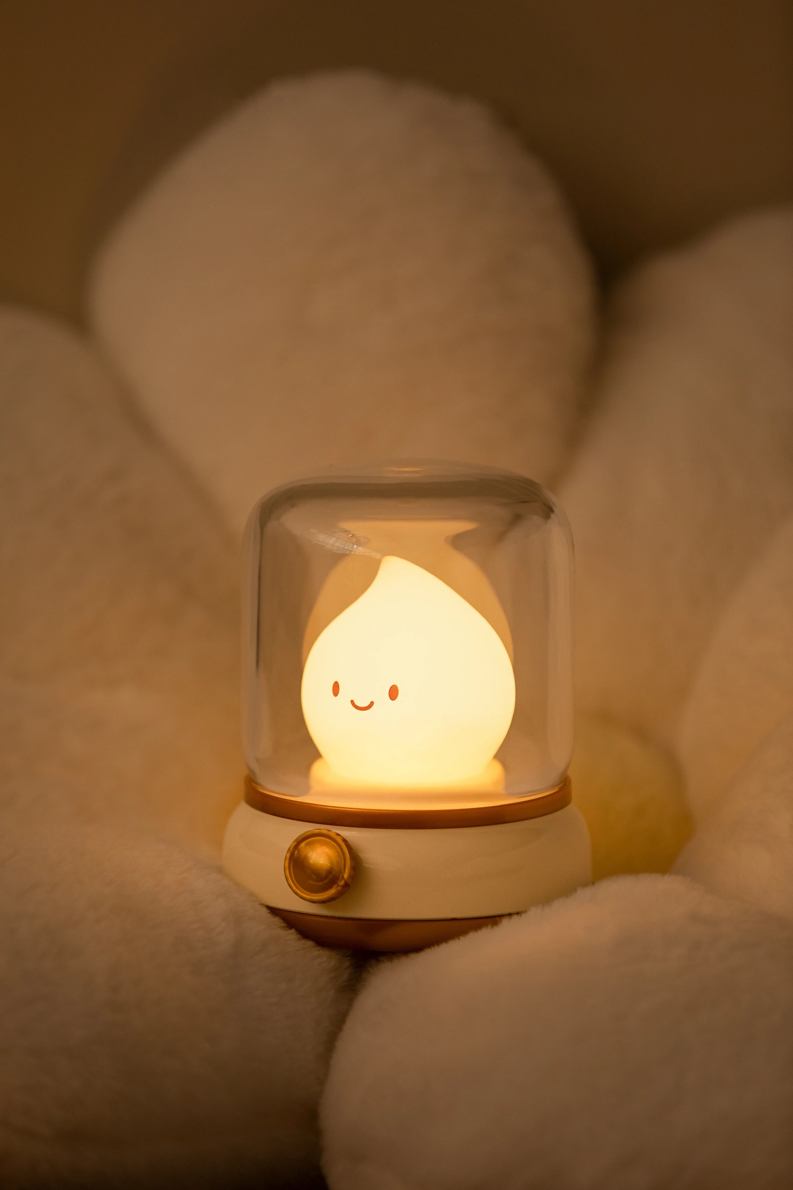 LED Flameless Candle White Noise Night Light Room Decor Lights USB Table Lamp Dimmable Bedside Lamp Camping Light Kids Xmas Gift