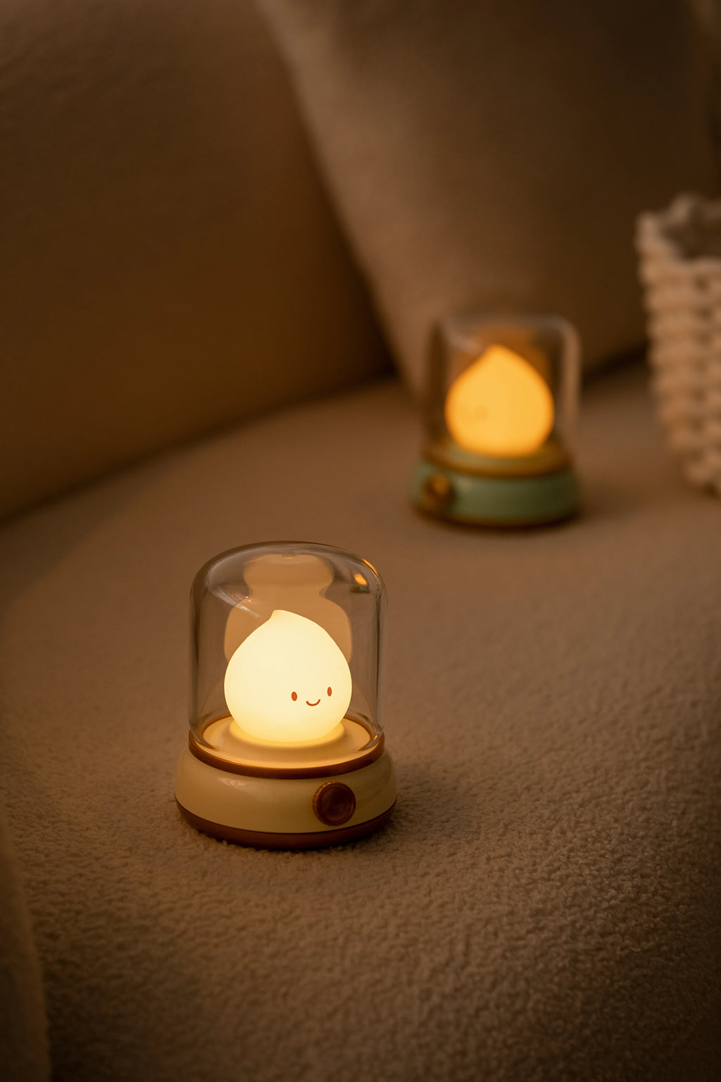 LED Flameless Candle White Noise Night Light Room Decor Lights USB Table Lamp Dimmable Bedside Lamp Camping Light Kids Xmas Gift