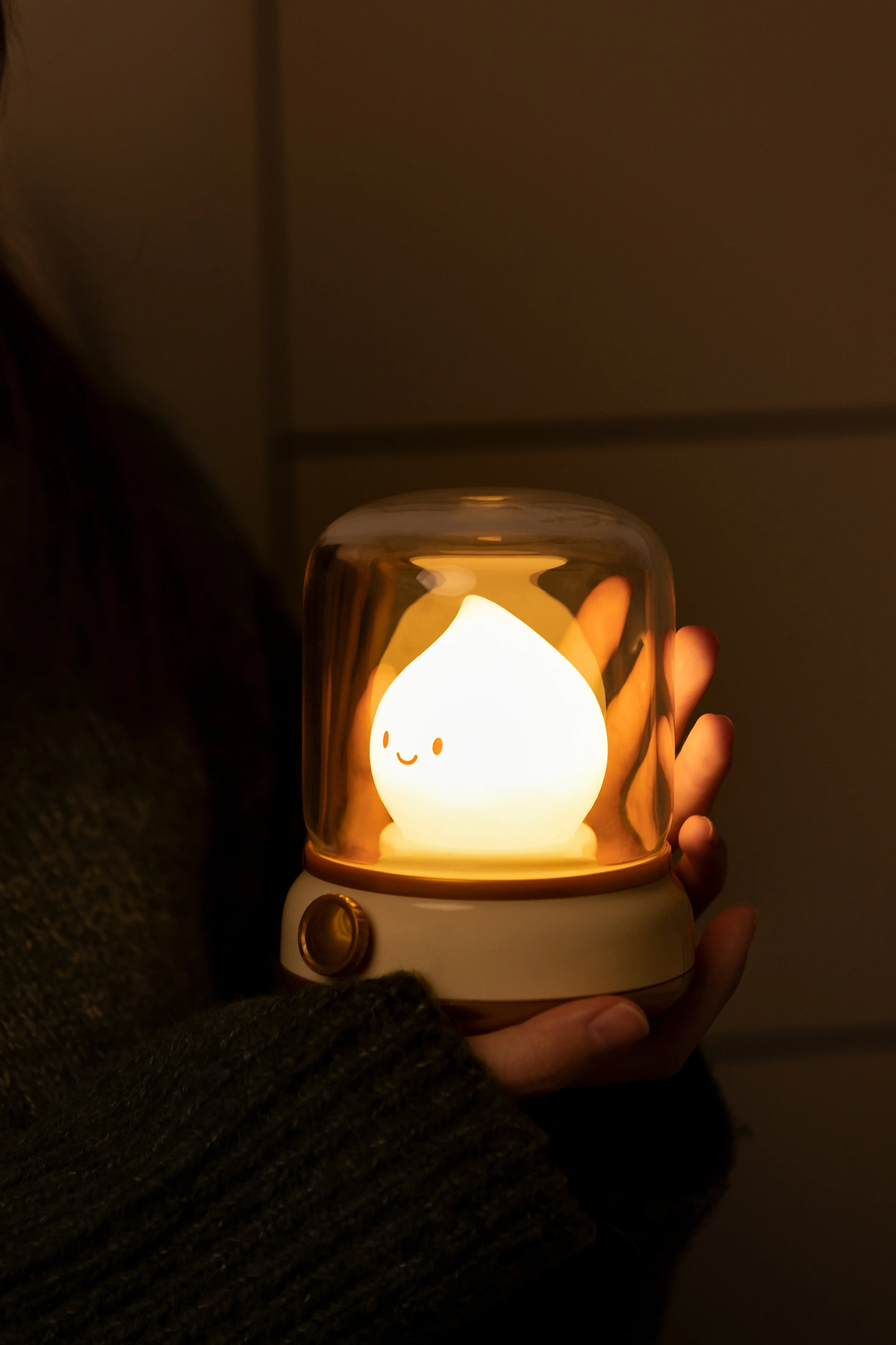 LED Flameless Candle White Noise Night Light Room Decor Lights USB Table Lamp Dimmable Bedside Lamp Camping Light Kids Xmas Gift
