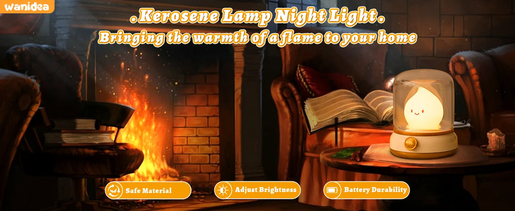 LED Flameless Candle White Noise Night Light Room Decor Lights USB Table Lamp Dimmable Bedside Lamp Camping Light Kids Xmas Gift