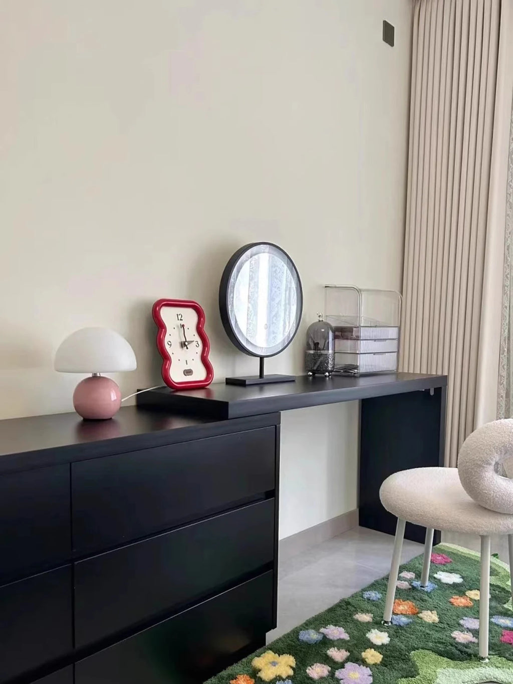 A pink/orange/red/white/beige USB socket decorative table lamp for room light decorative lamp, night light, desk light.